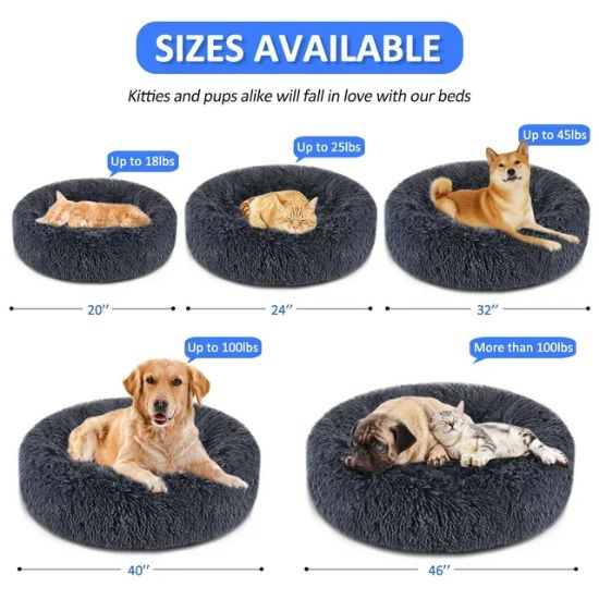 Picture of Round plush dog bed