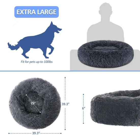 Picture of Round plush dog bed