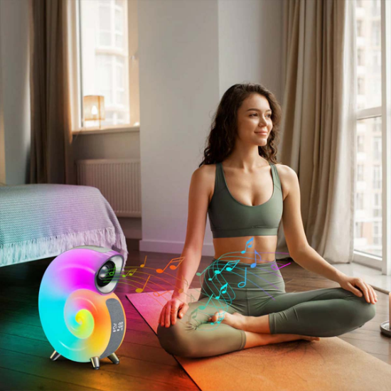 Picture of desktop smart speaker ambient light